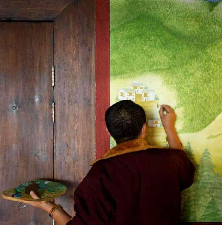 monk painting