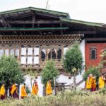 A group of monks in Bhutan